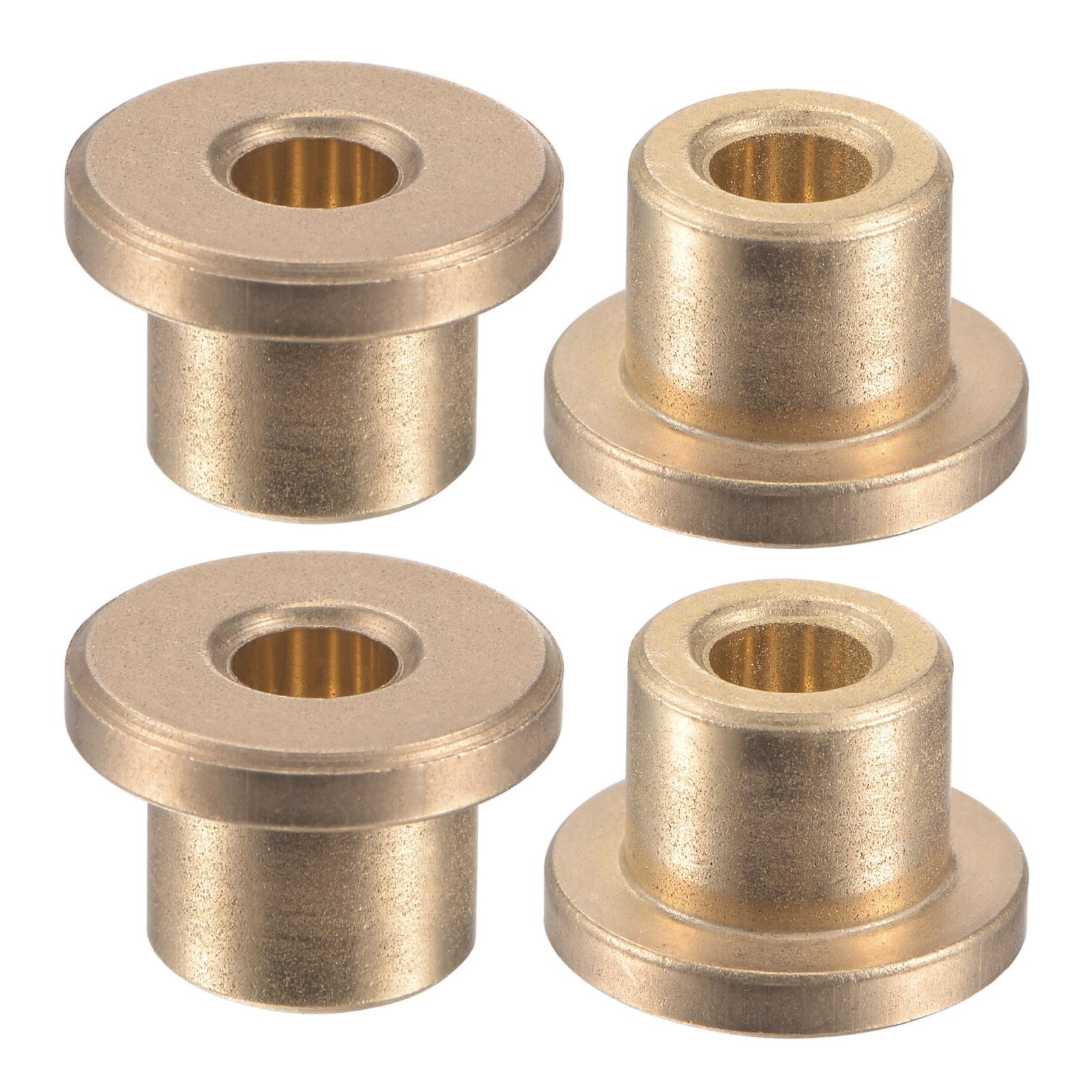4pcs Flange Sleeve Bearings 4x8x8mm Sintered Bronze Self-Lubricating Bushing