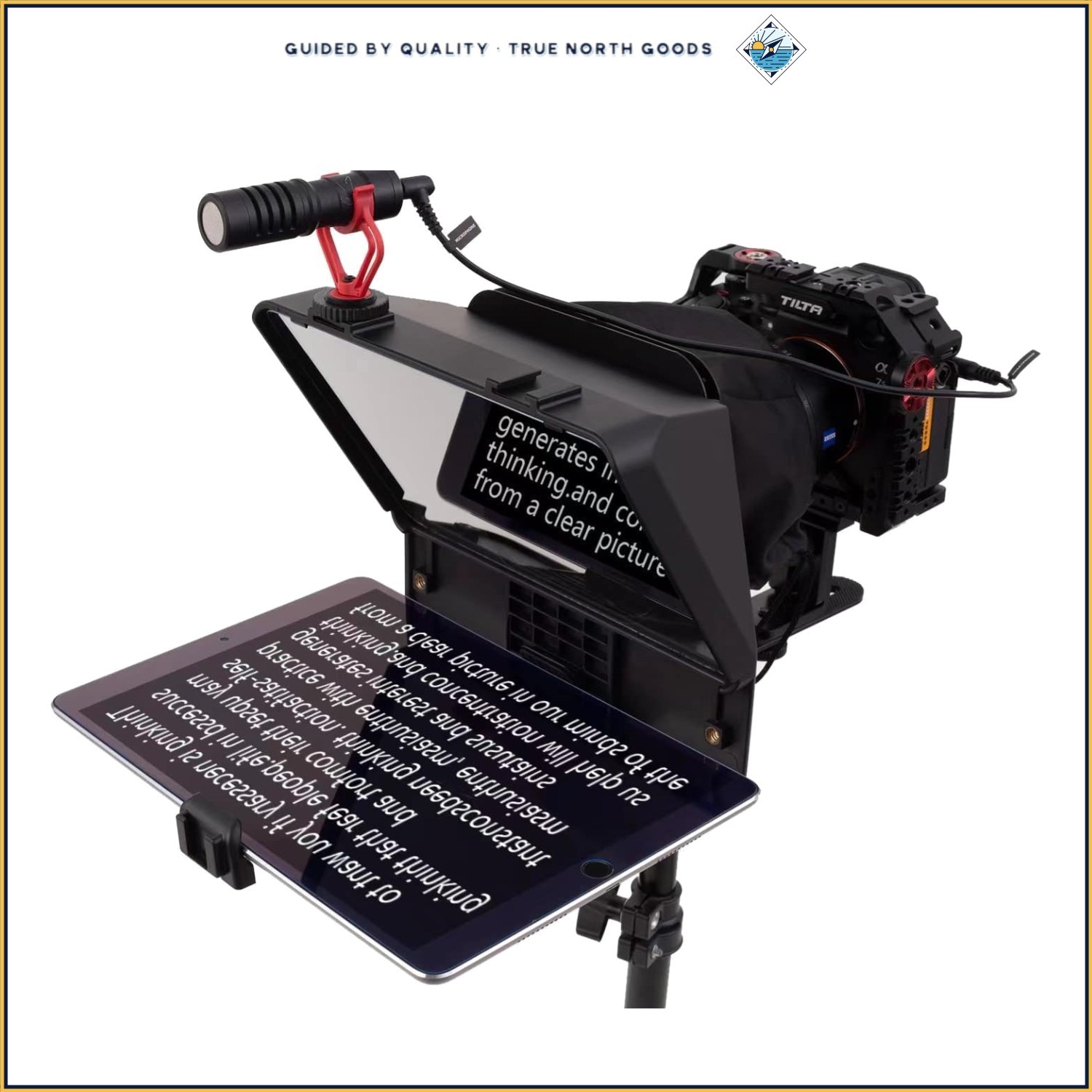 High Definition Teleprompter for Interviews and Speeches with Wireless Remote