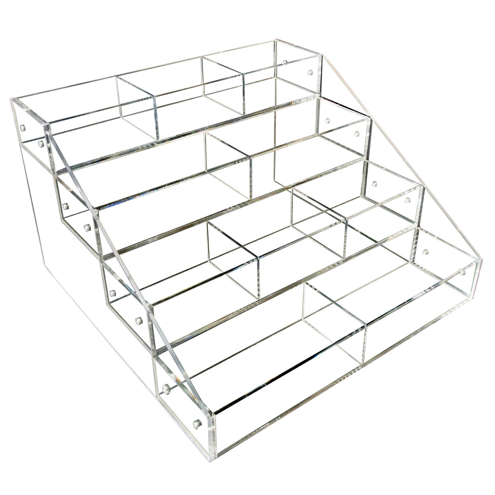 4 Tier Acrylic Organizer Display 10 Bin Countertop Storage Candy Retail Stand