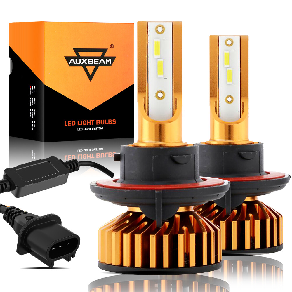 AUXBEAM H13 9008 LED Headlight Bulbs Kit for Ford F-150 2004-2014 High Low Beam