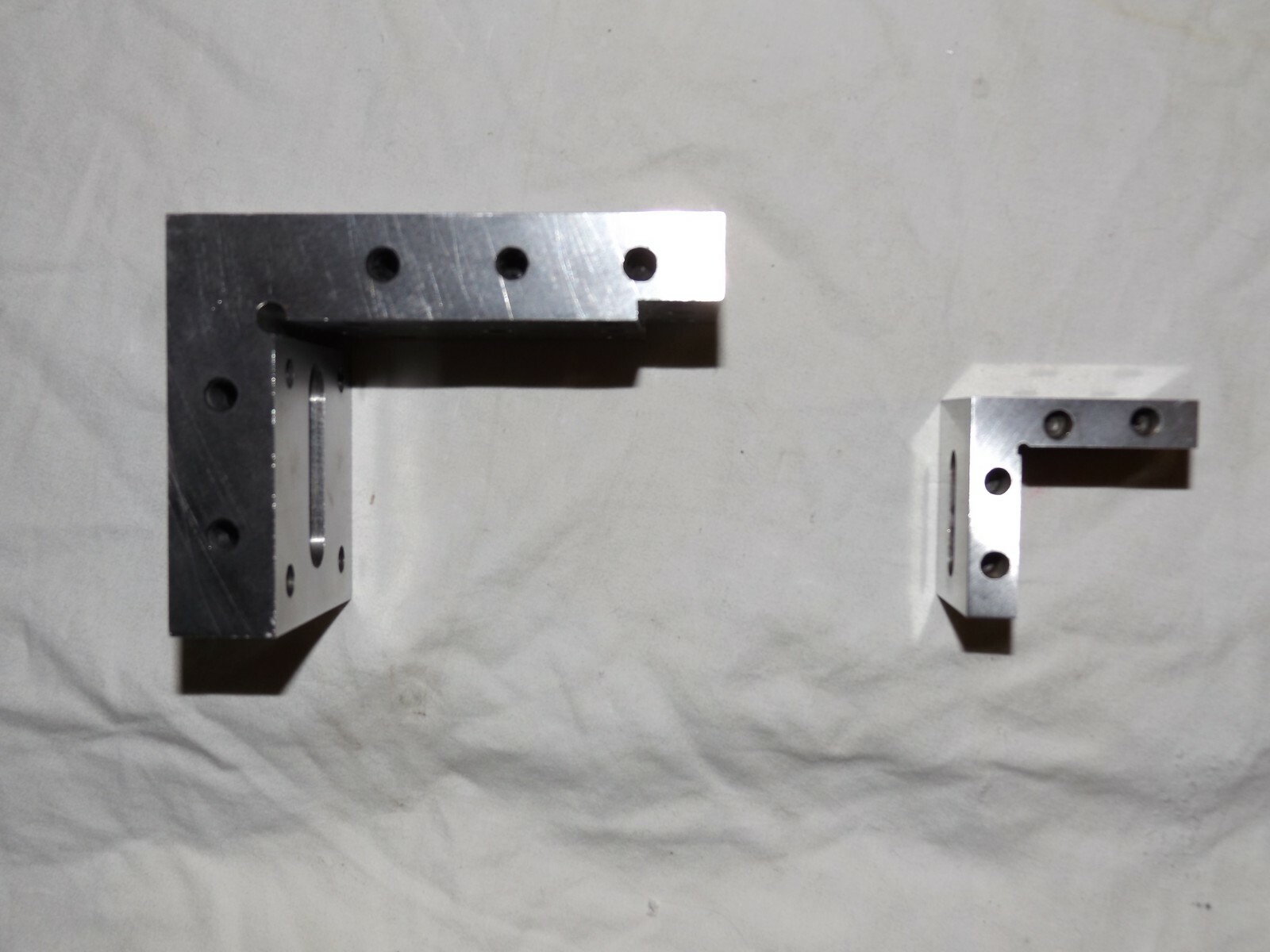 2 Angle Blocks with Threaded Holes Precision Machinist Hardened Angle Plates