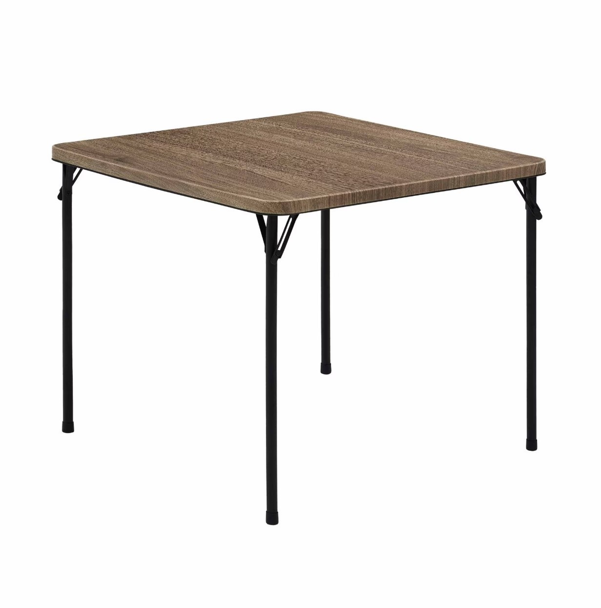 Mainstays 34" Fixed Table Top Folding Legs Card Table, Rustic Oak