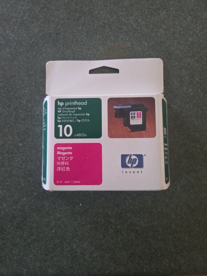 Genuine HP 10 Printhead c4802a Magenta Sealed exp. 2004