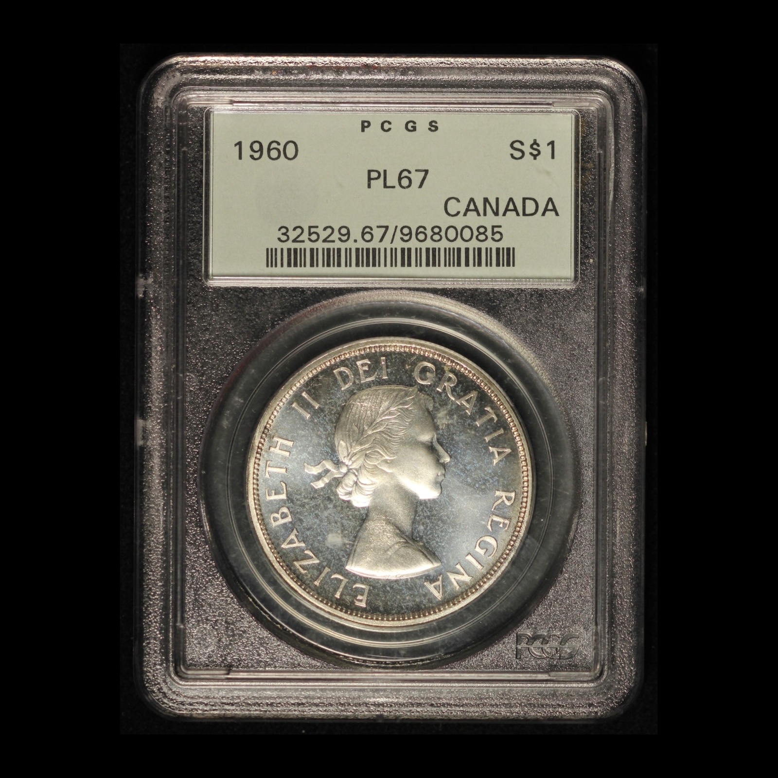 1960 $1 Canada Silver Dollar PCGS PL67 OGH - Free Shipping USA