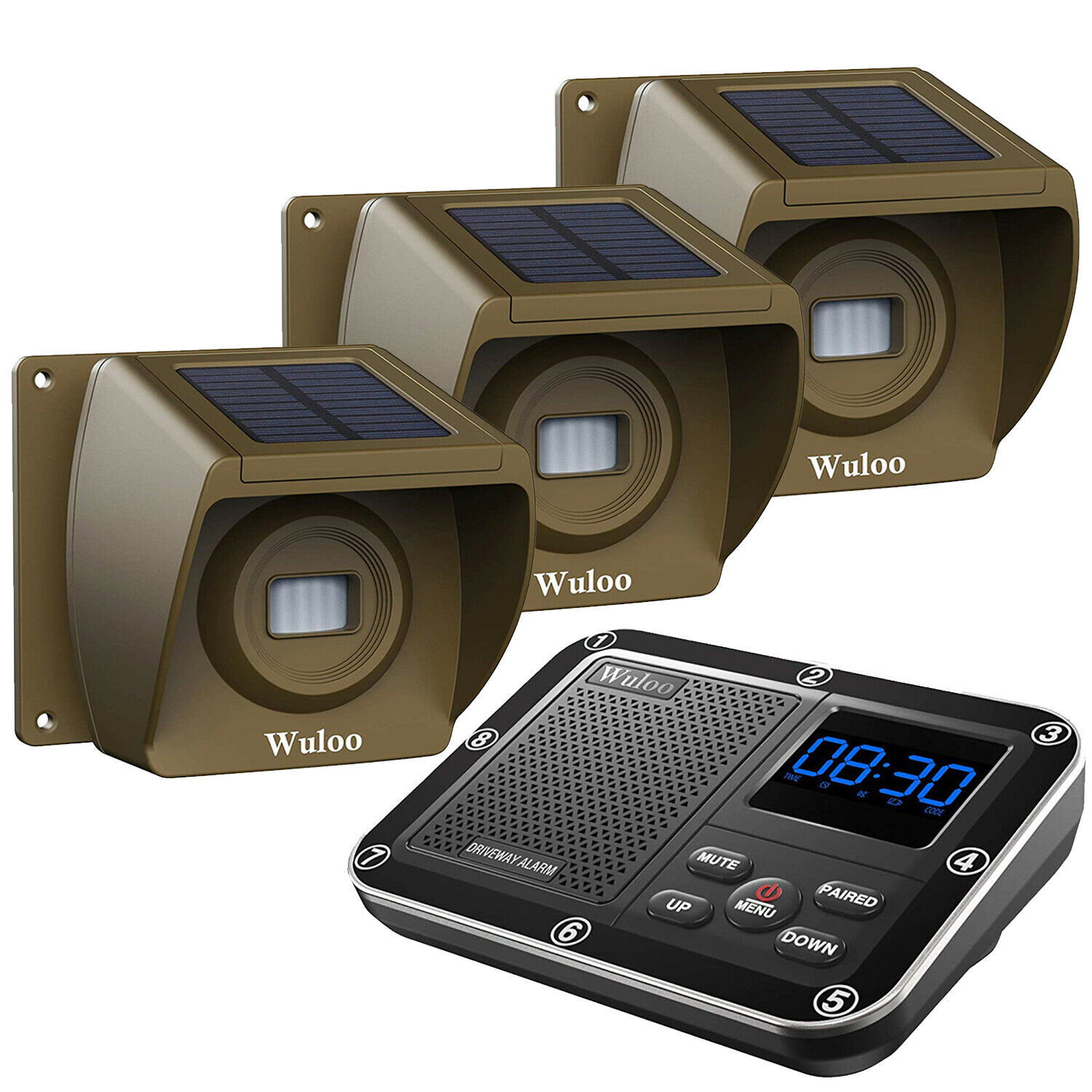 Solar Driveway Alarm Motion Sensors Wireless System 500M Long Range Waterproof