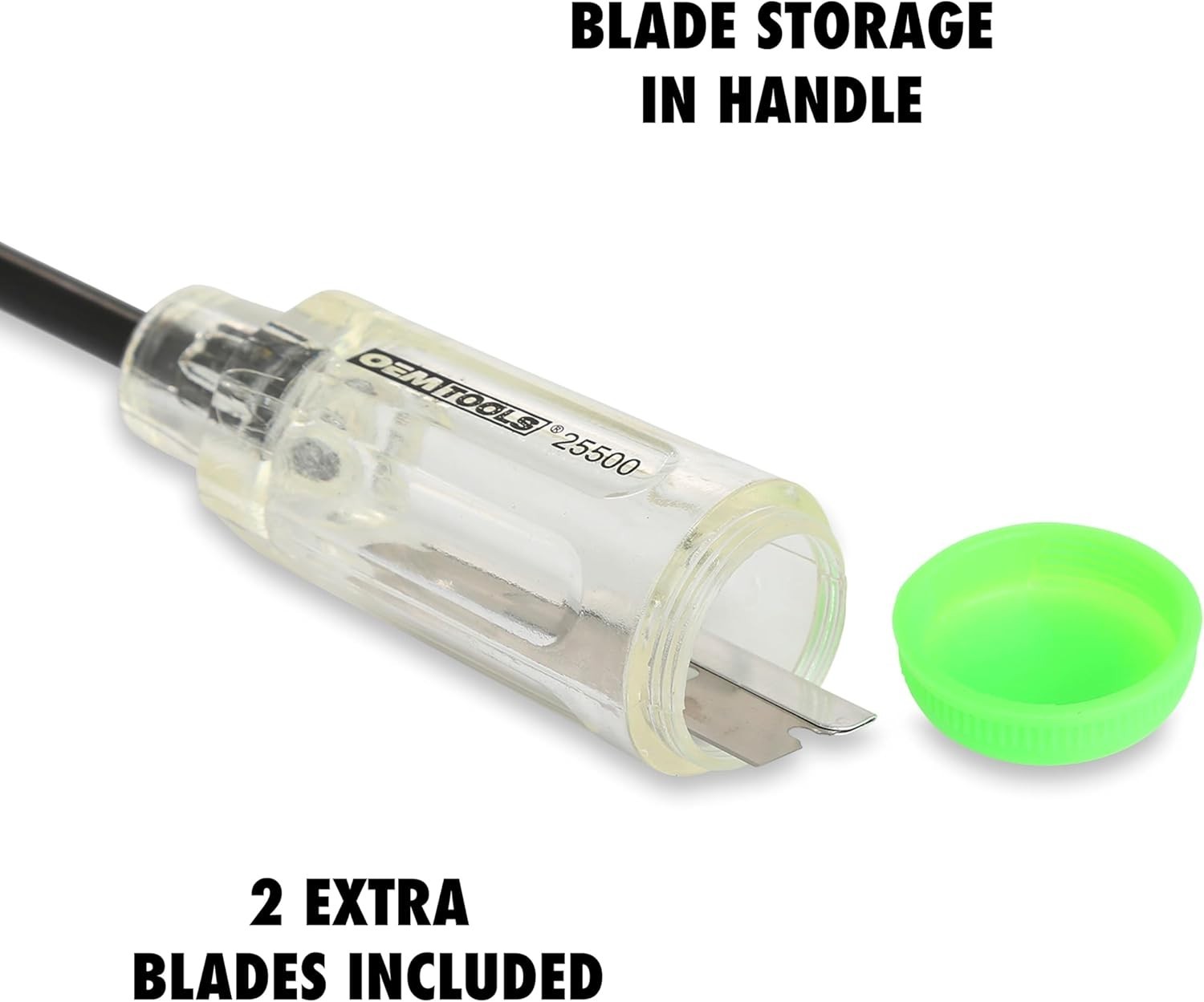 OEM TOOLS Razor Scraper, 11.5" Extended Shaft, Blade Storage Handle 25500