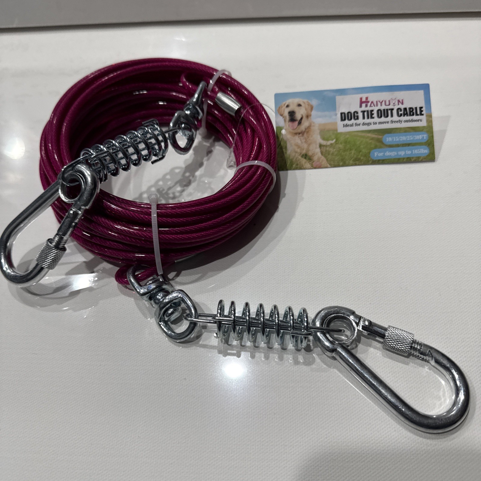 30 Feet Heavy  Weight Cable For Dogs Over 50lbs