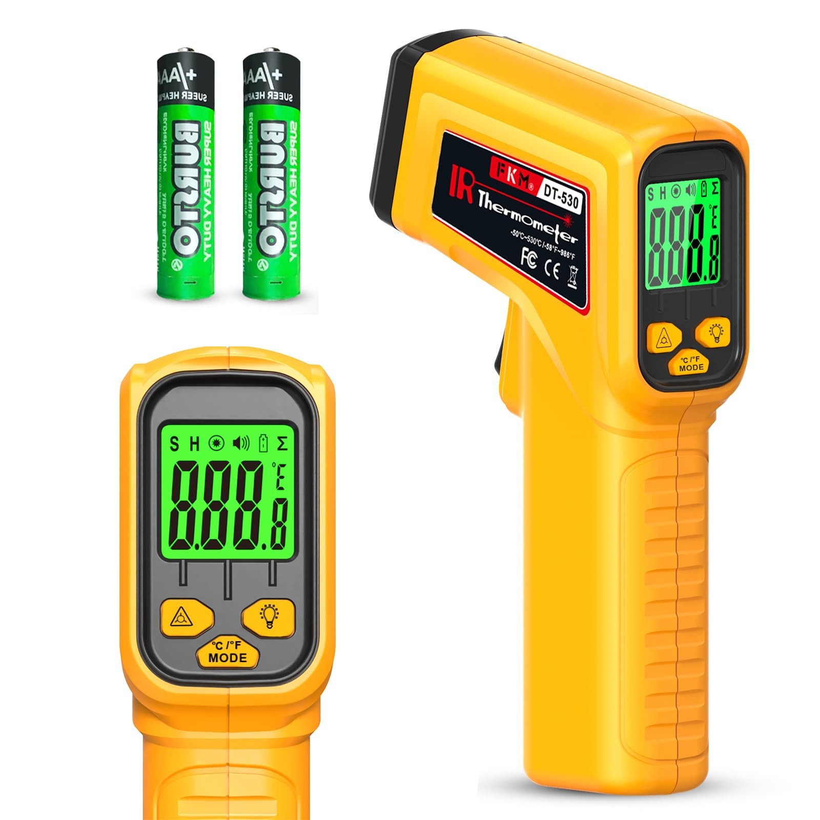 Infrared Thermometer Gun Non-Contact Laser Temperature Gun,-58°F~986°F,Adjust...