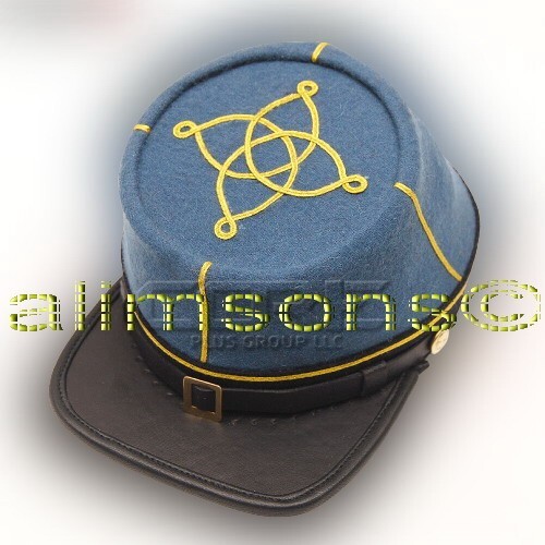 Civil War infantry Blue 1st & 2nd Lt. 1 row Gold Braid Kepi - All Size !!!