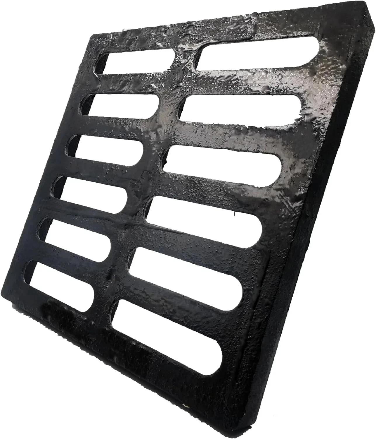 Cast Iron Drain Grate for NDS Catch Basin, 12X12 Outdoor Drain Cover for Polylok