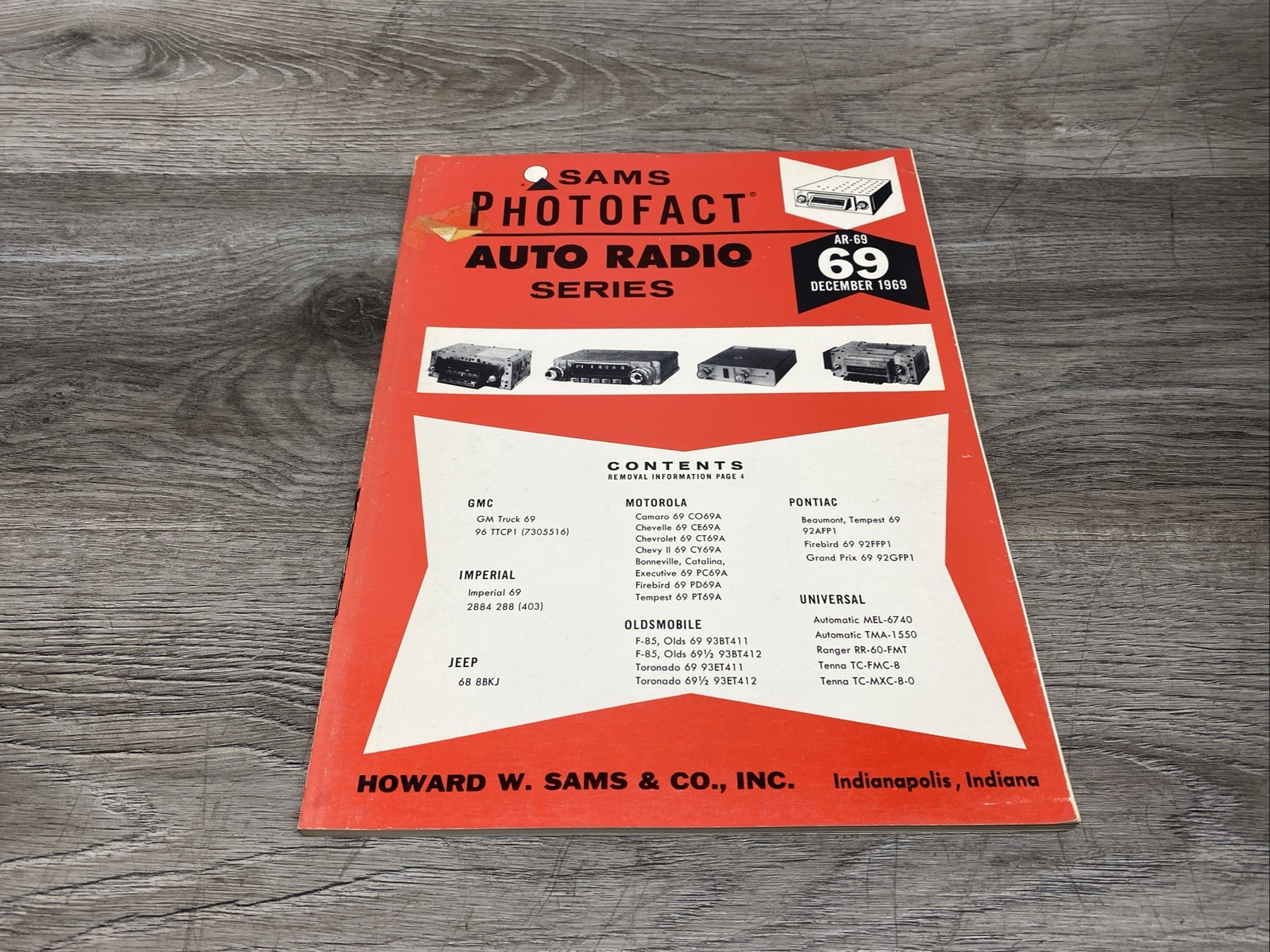 Sams Photofact Auto Radio Service Data Series Repair Magazine # AR-69