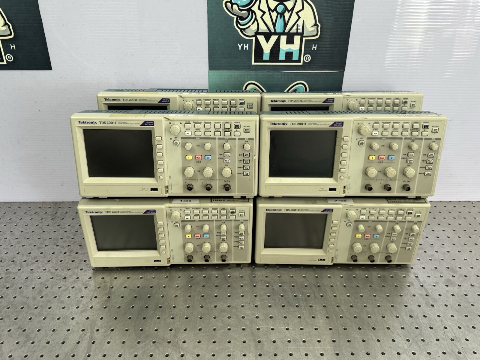 Tektronix TDS 2001C 50MHz 2CH Digital Oscilloscope Tested Signal Display As-Is
