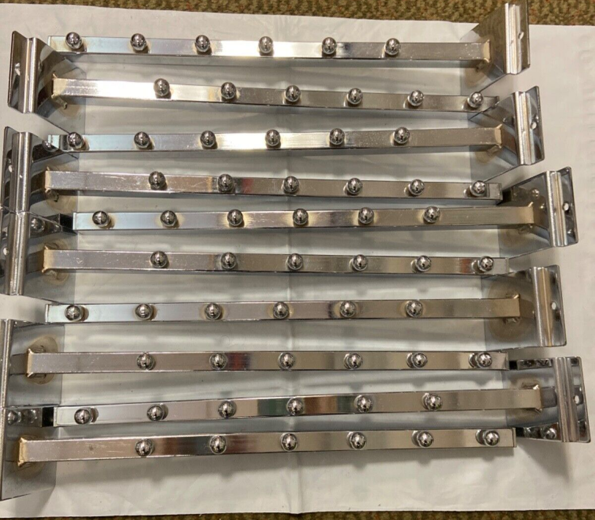 Chrome 6-ball Waterfall for Slatwall - 10pcs **SLIGHTLY USED** READ DESCRIPTION