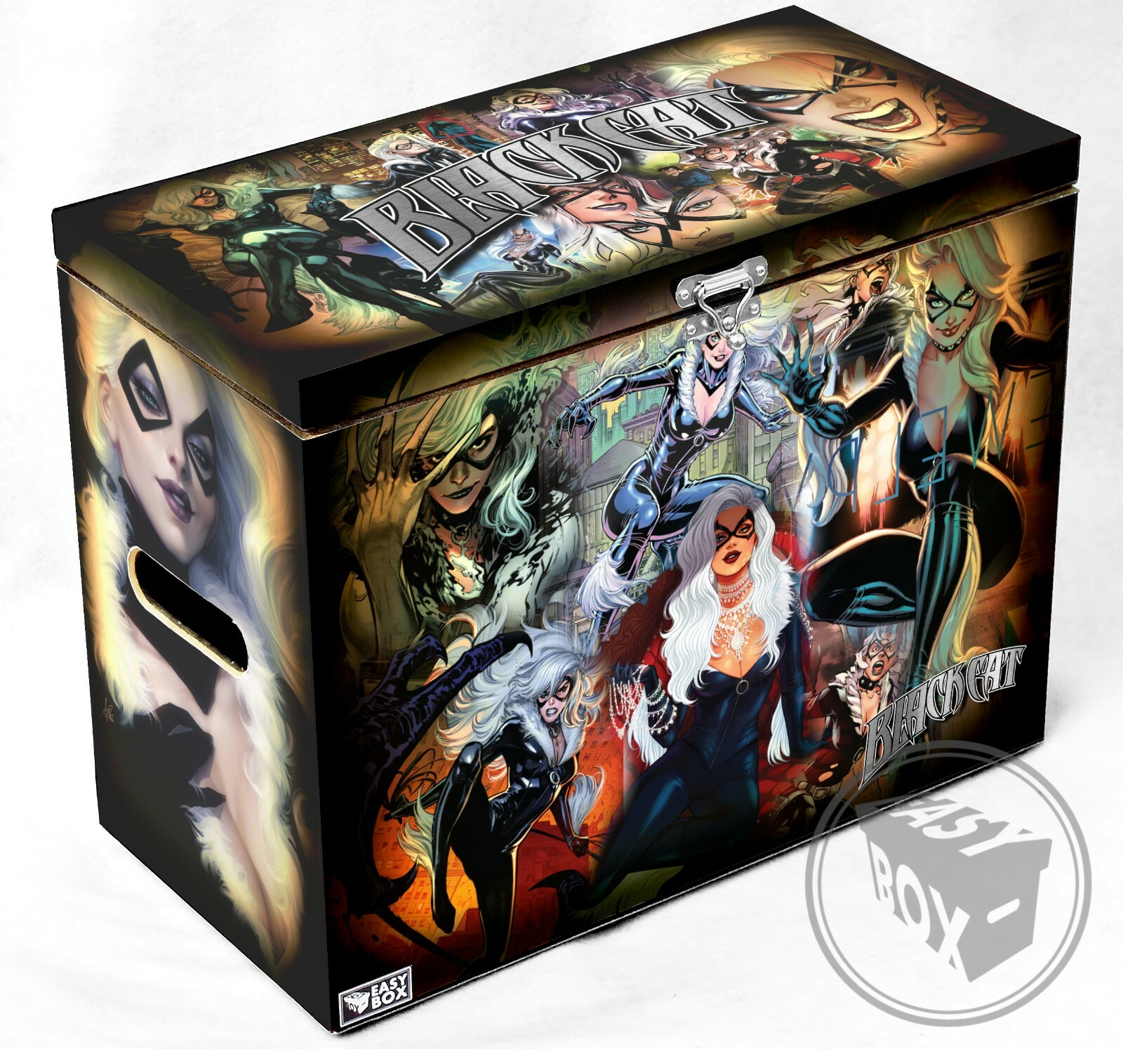 Black Cat - Large Comic Book Hard Storage Box Chest MDF