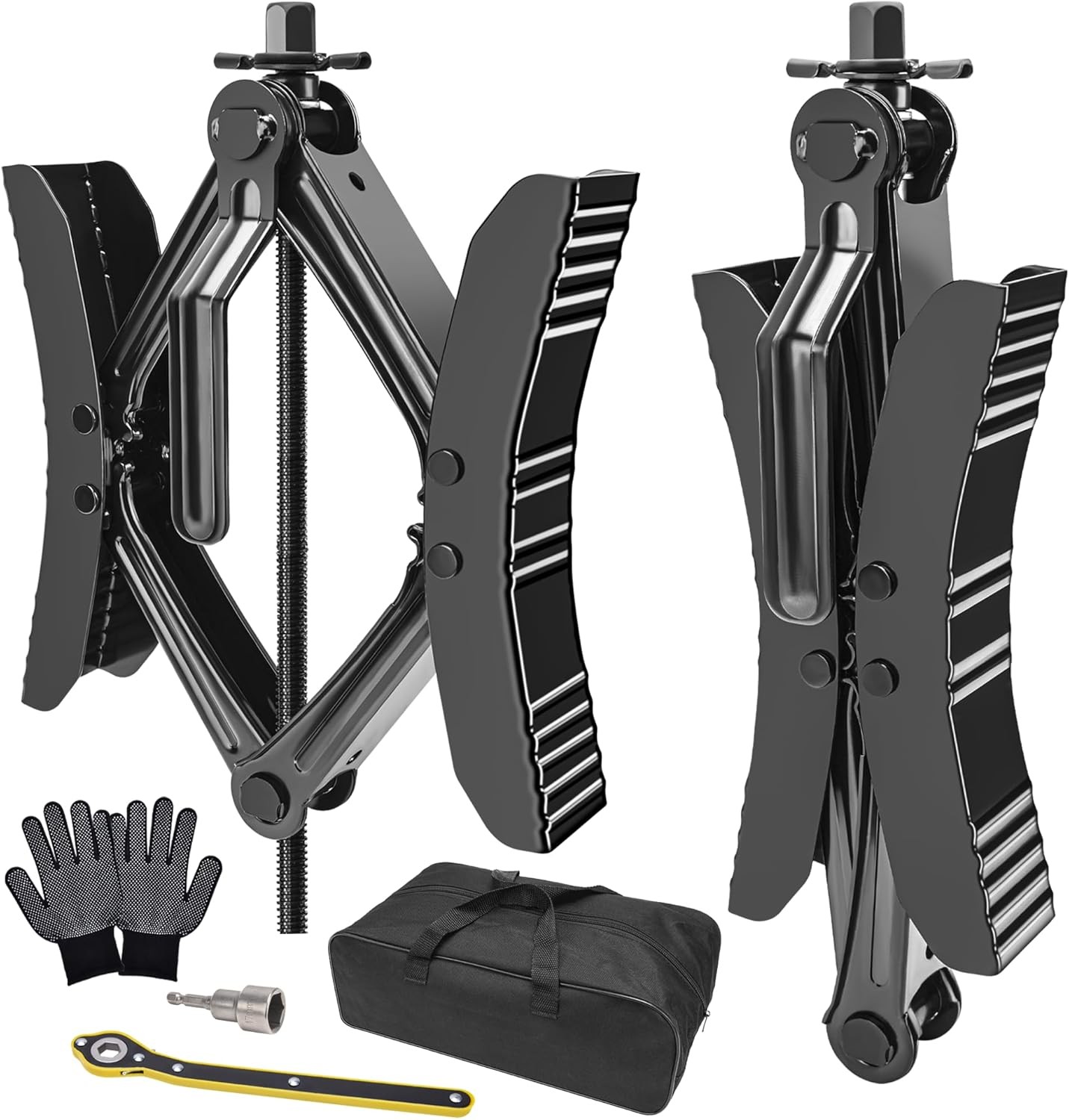 Camper Wheel Chock Stabilizer 2 Sets for RV Travel Trailer Heavy Duty...