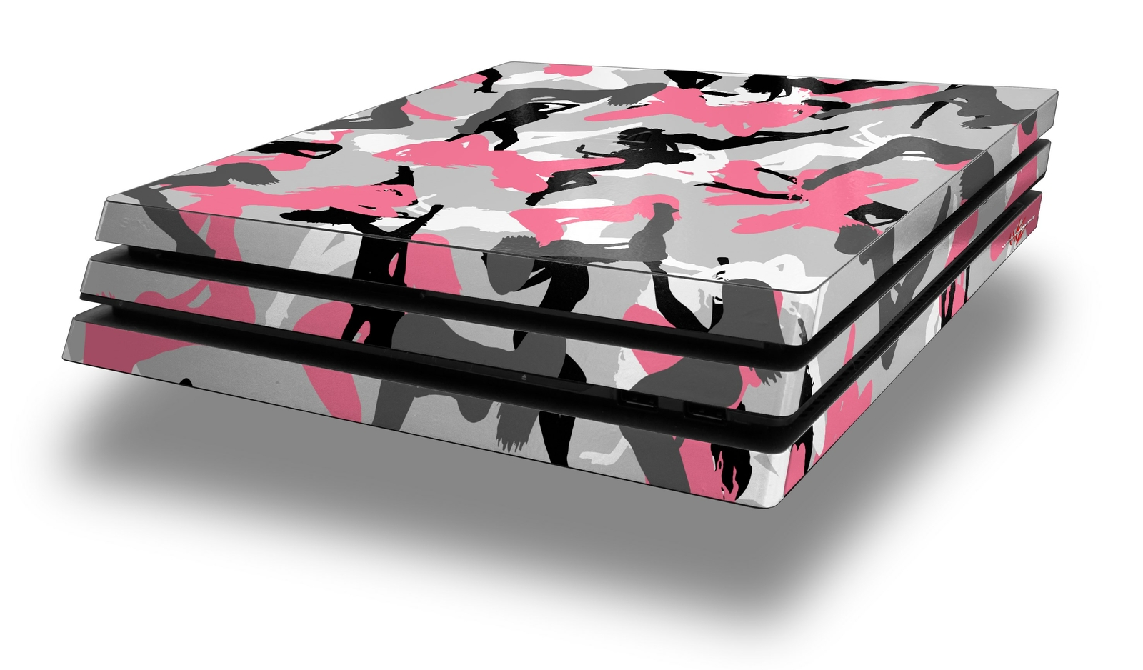 Skin for PS4 Pro Console Sexy Girl Silhouette Camo Pink