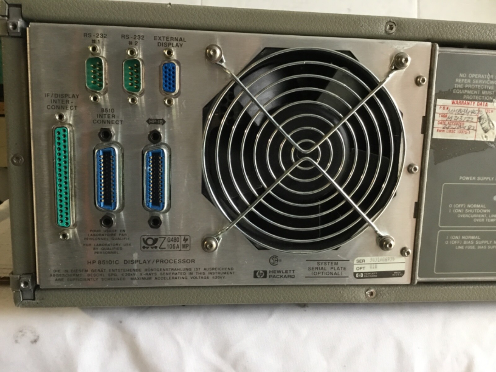 Agilent HP Keysight 8510C Network Analyzer Display Processor SELLING AS IS