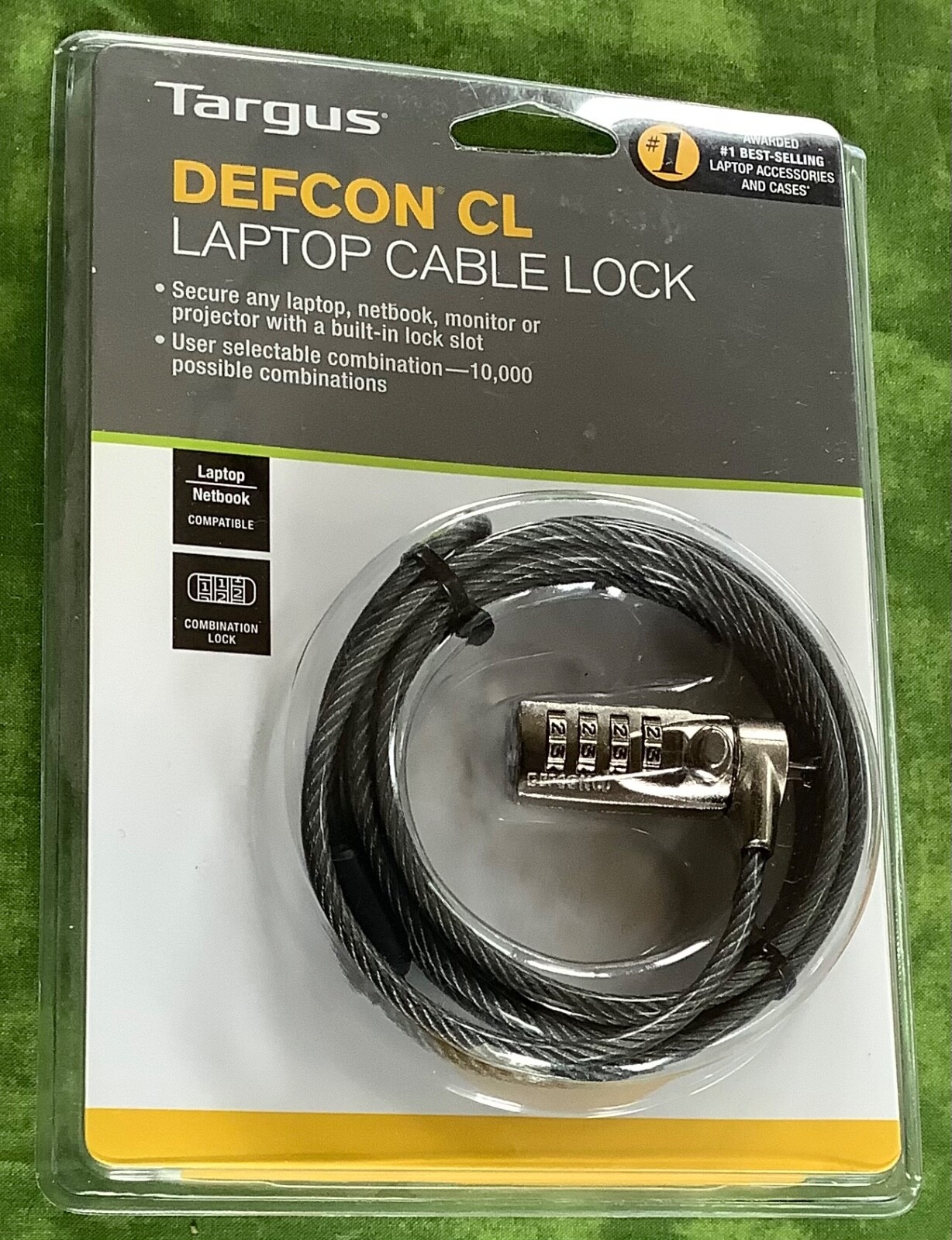 Targus DEFCON CL Laptop Cable Lock, Select your Combination, New Unopen Package