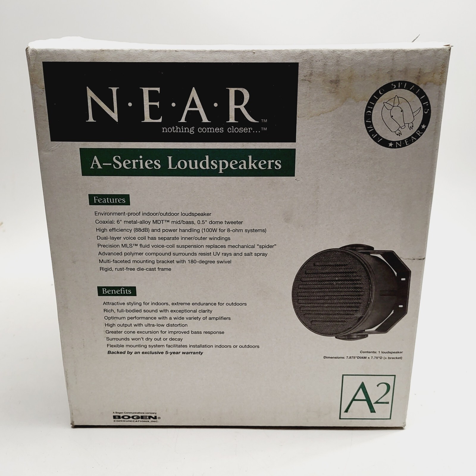 FACTORY SEALED Bogan - N. E. A. R. A2 A2BLK All-Environment Loudspeaker Black