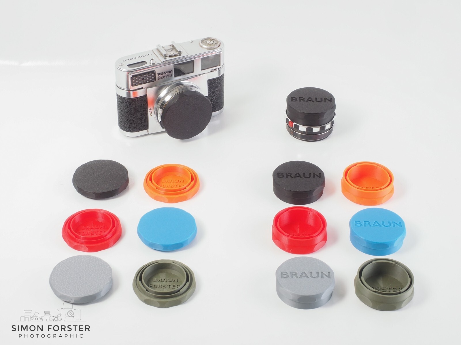 Braun Paxette Super III (Prontor Mount) Rear Lens Caps & Body Caps By Forster UK