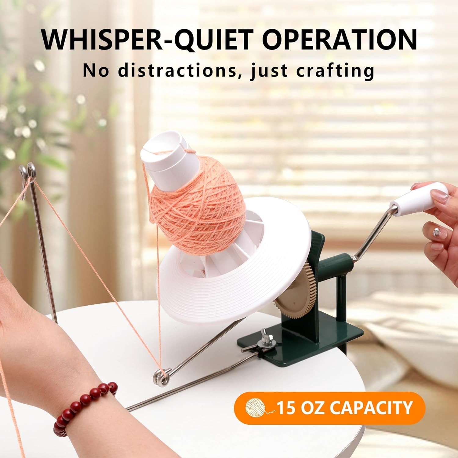 Efficient Yarn Cake Maker 15oz Capacity Dark Green for Neat Yarn Organization