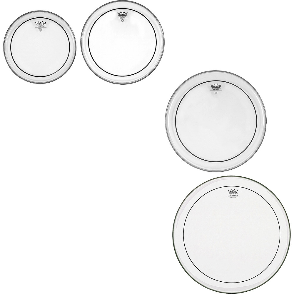 Remo Pinstripe Clear 4piece Tom Drumhead Pack