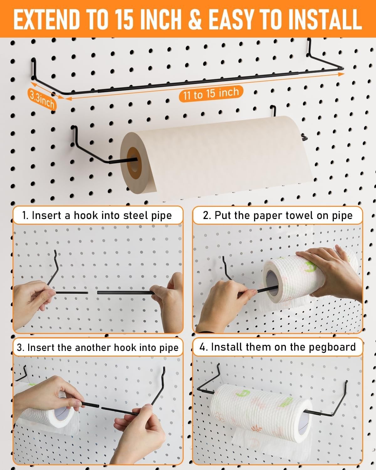 Versatile Pegboard Hooks and Baskets Set - 30 Pieces for Craft and Tool Storage