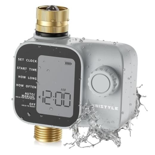 [2026 Upgrade] Sprinkler Timer with Brass Inlets & Outlets,  Programmable