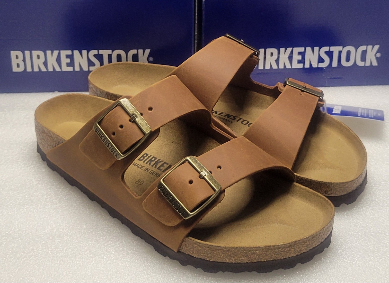 Birkenstock Arizona Unisex Oiled Leather Cognac 45  (US-M 12-12.5)