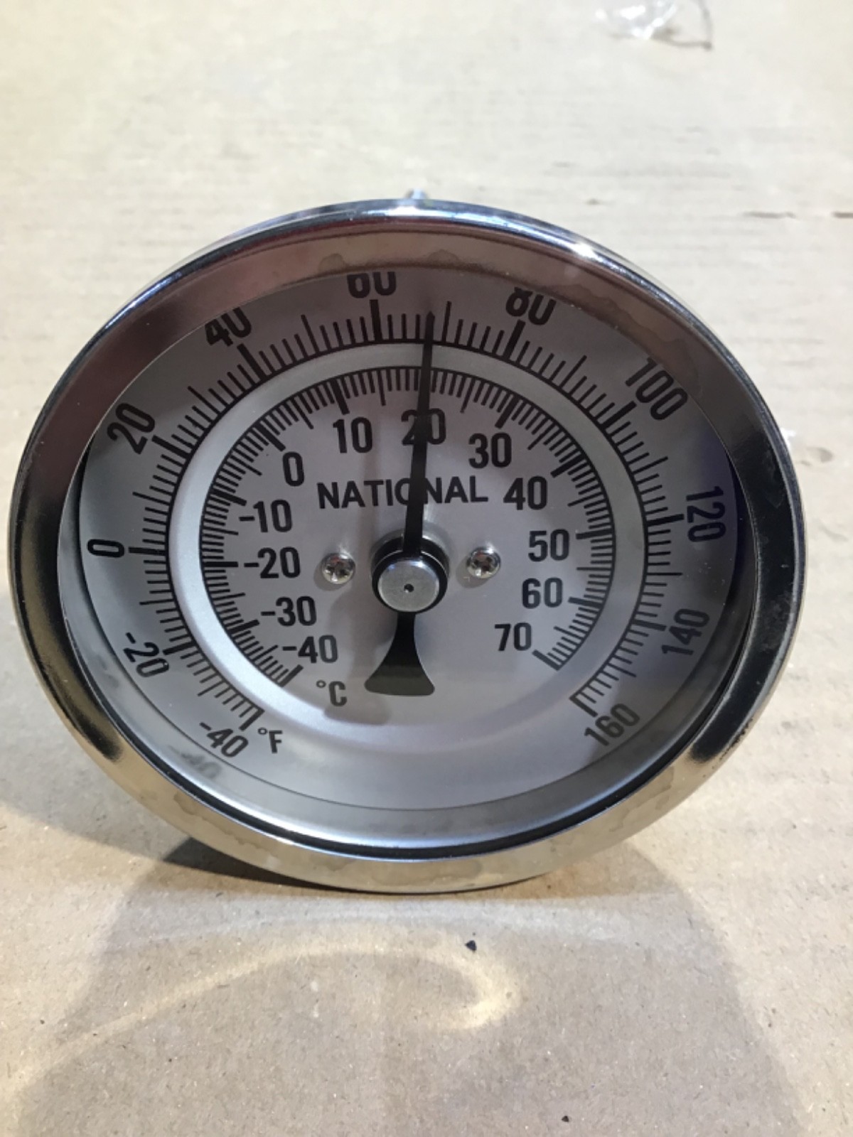 NATIONAL THERMOMETER 3" DIAL -40-160F -40-70C 1/2" NPT SET OF [2] 6" STEM 304SS