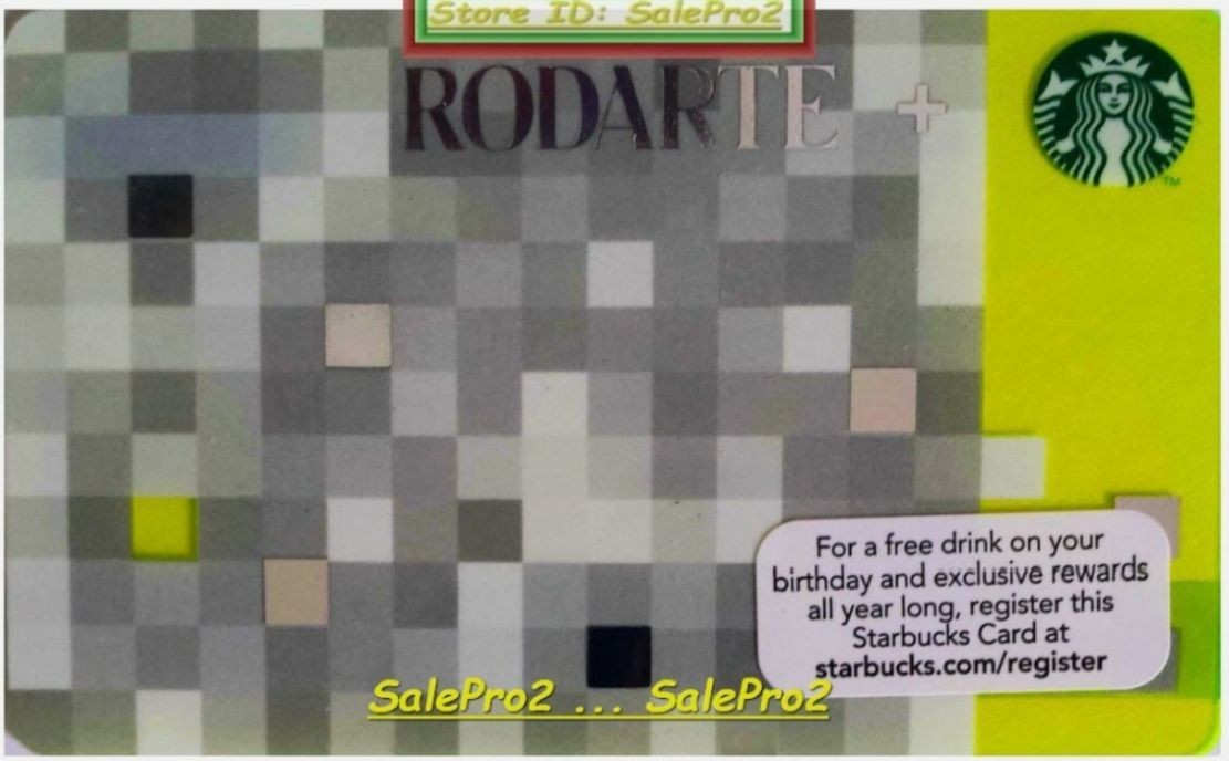 STARBUCKS COFFEE 2012 RODARTE + RARE FRENCH or ENGLISH COLLECTIBLE GIFT CARD