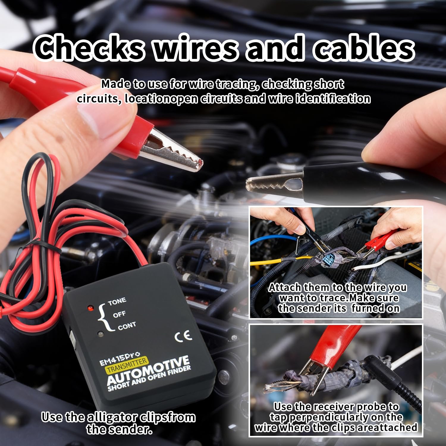 Cable Tracker Electrical, EM415 PRO Automotive Short & Open Finder, Wire Tracer