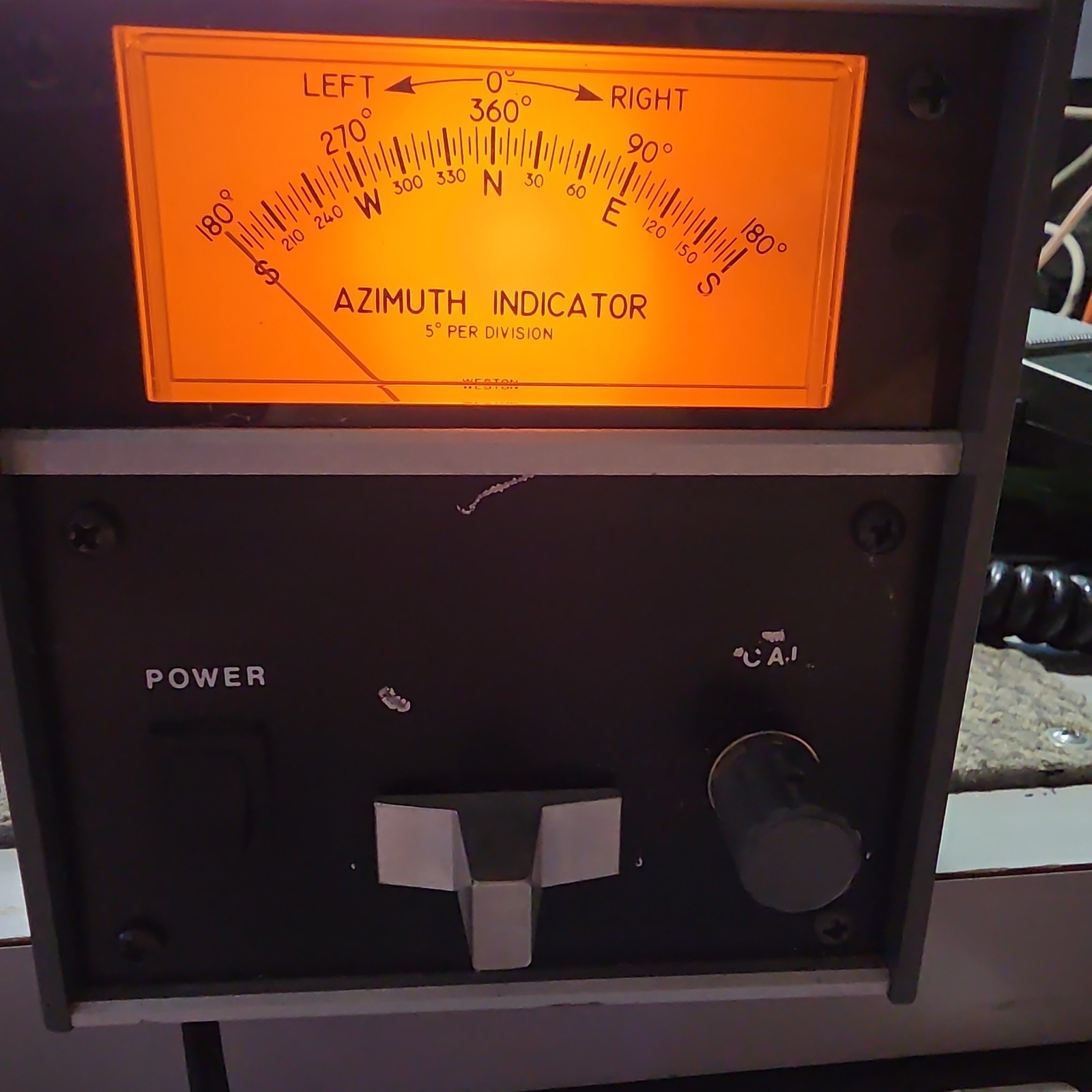 Weston Azimuth Indicator Turns On Untested 6 Wire Untested