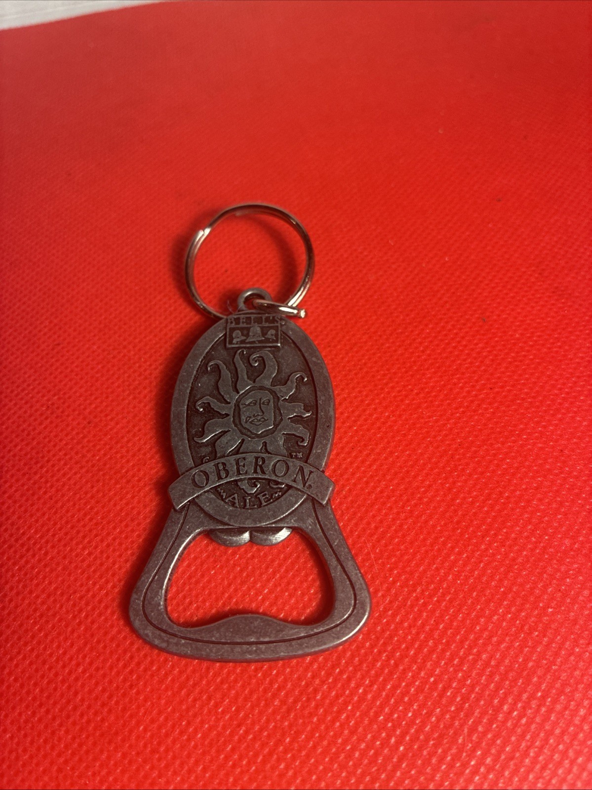 Bell’s Inspired Brewing OBERON ALE Metal Keychain Keyring BOTTLE OPENER