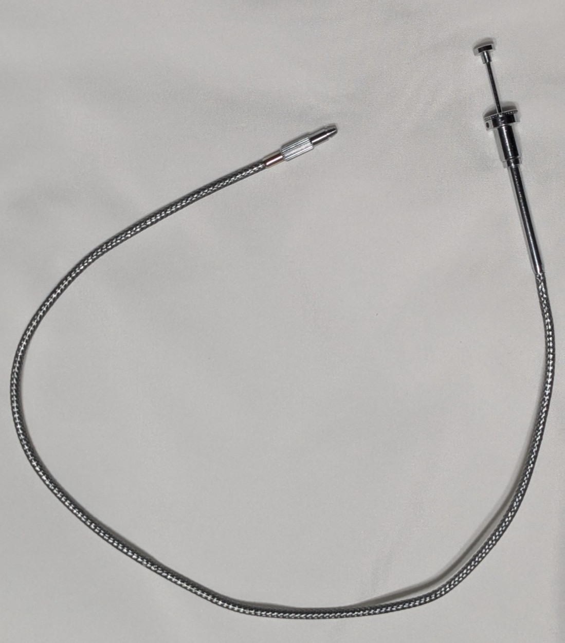 VINTAGE ALL METAL Cable shutter Release Remote CABLE 20" SILVER PUSH BUTTON