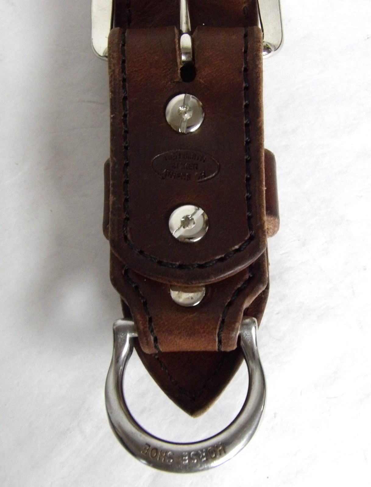 Ken Smith Brown Leather Horse Equestrian Cinch