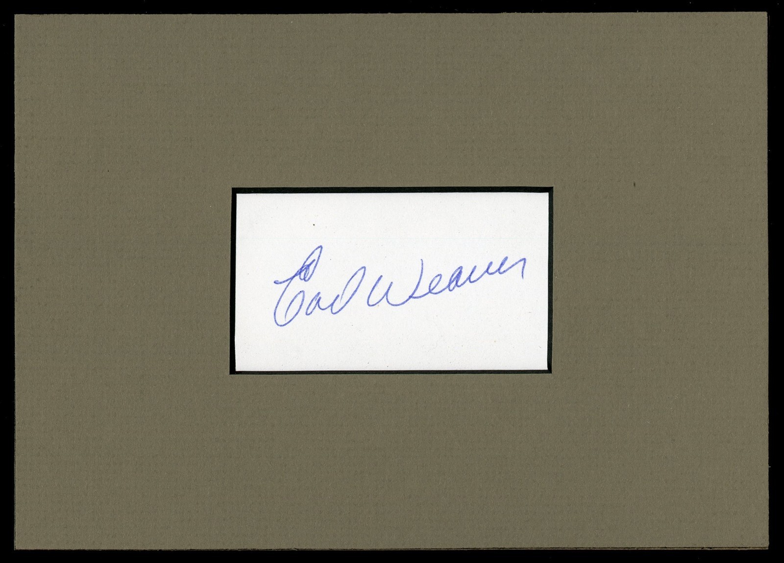 Earl Weaver Orioles Baseball Signed 5 x 7" Mounted Cut Auto *J223