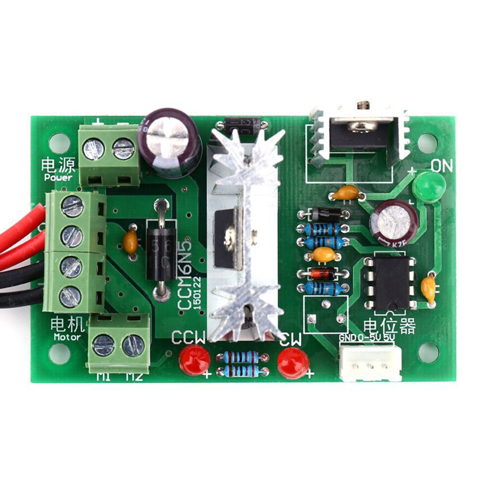 6V 12V 24V PWM DC Motor Speed Controller Reversible Switch Adjustable 2PC
