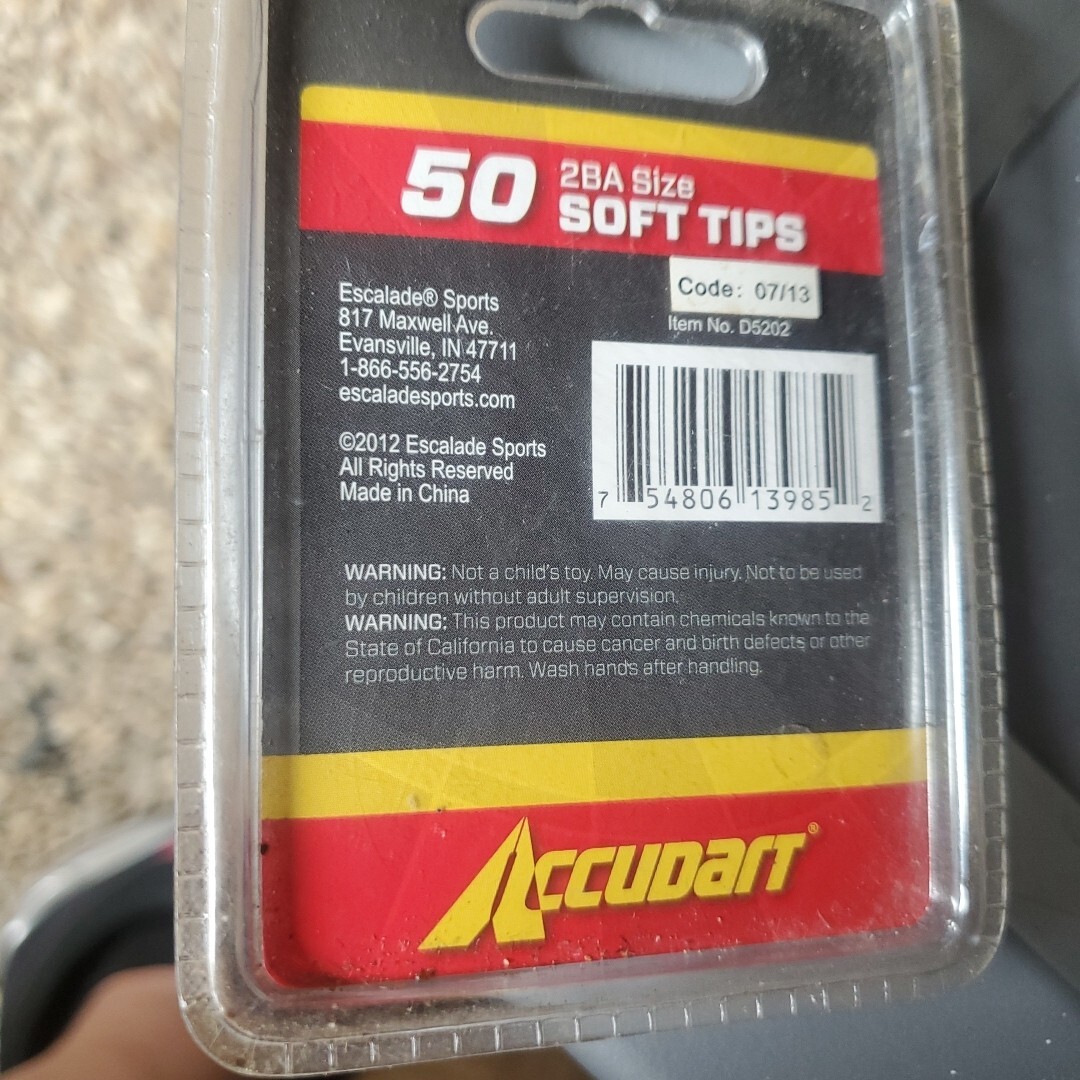 ACCUDART 50 Pack Soft Tip Darts Size 2BA Indoor Sporting Game New