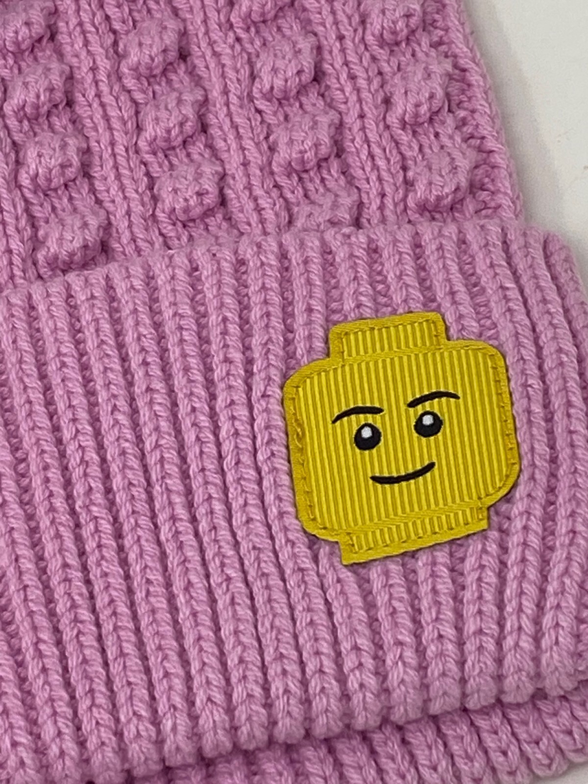 Womens LEGO Minifigure Beanie Knit Winter Hat Target Pink NWT Limited Edition