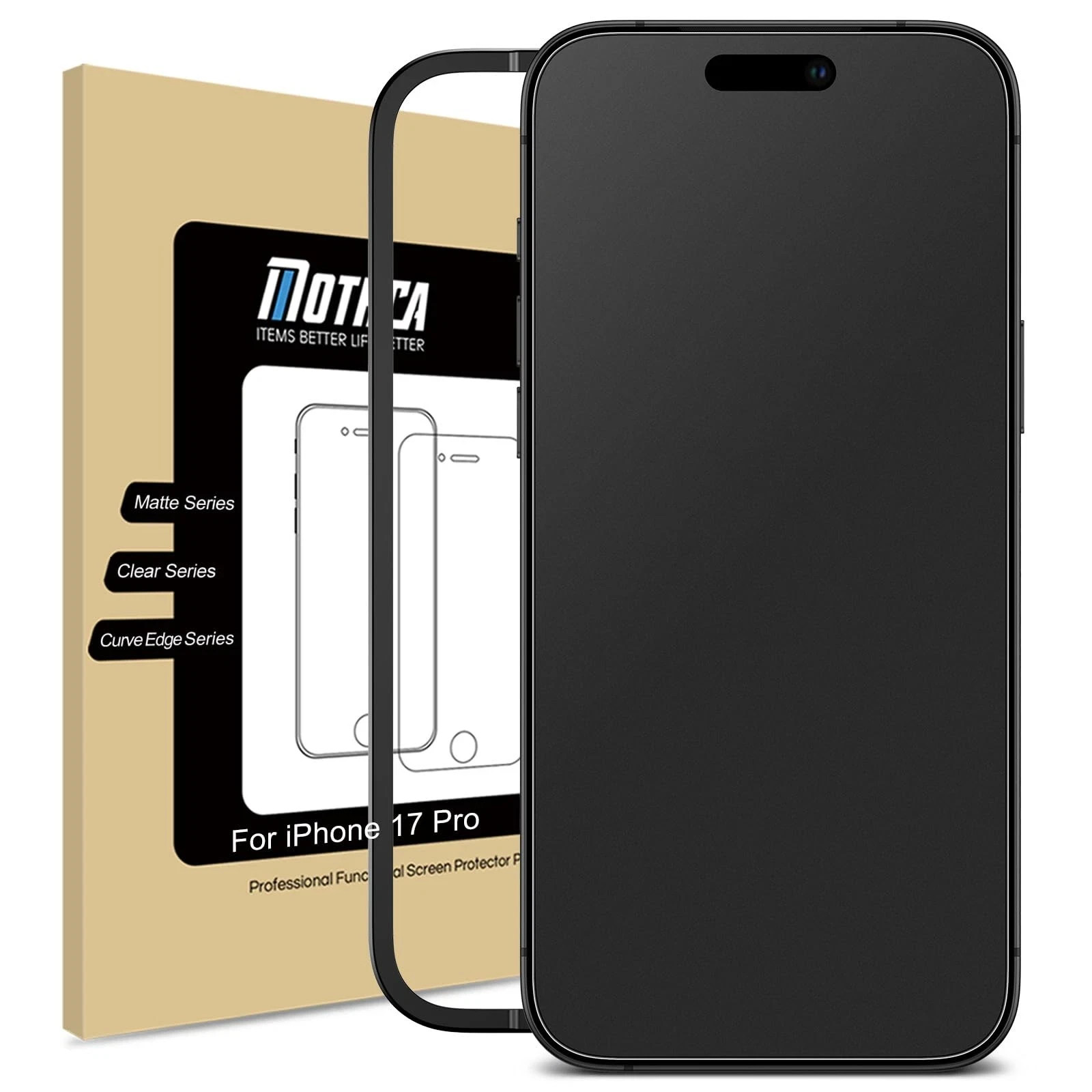 Mothca Matte Glass Screen Protector for iPhone 17 Pro (6.3 inch) Anti-Glare...