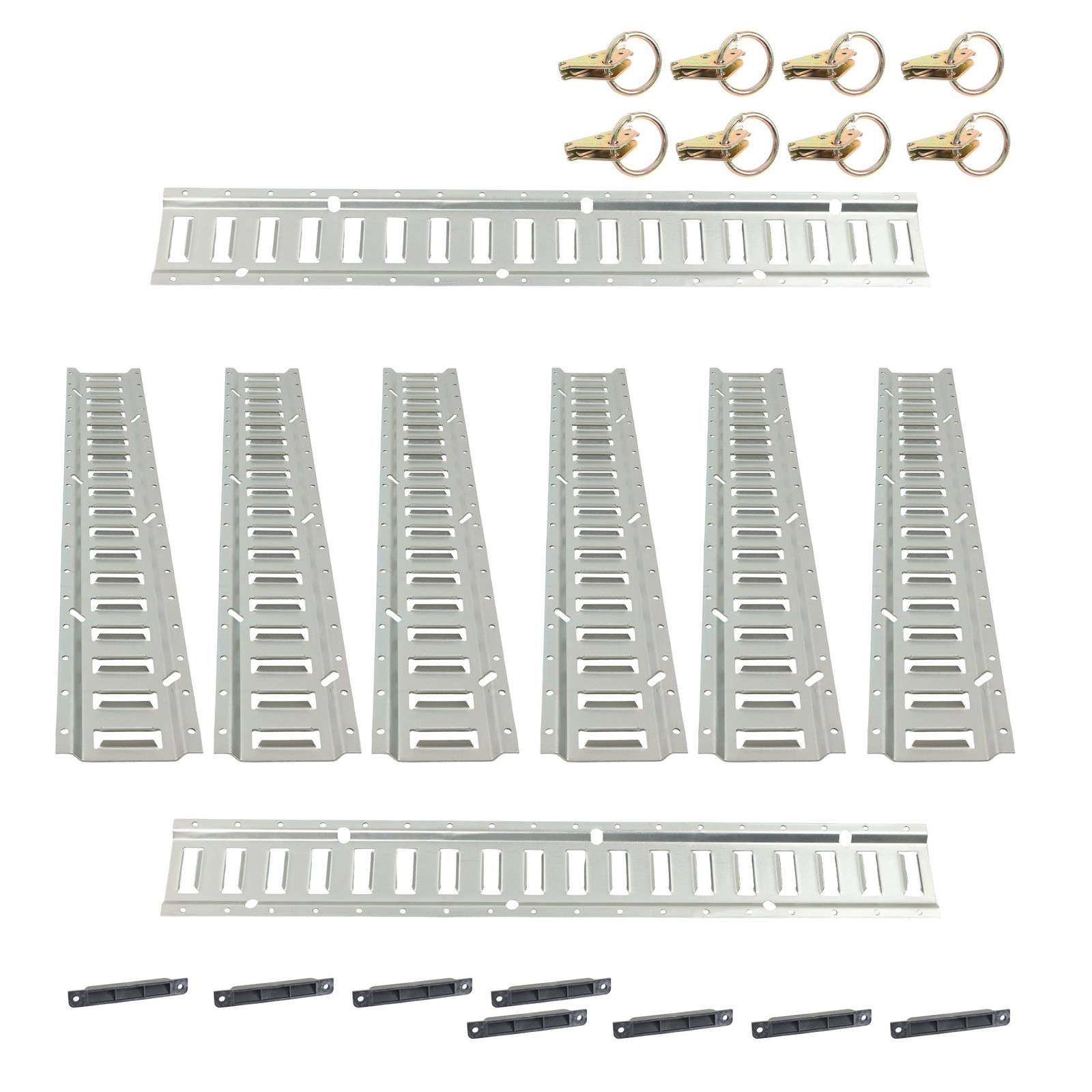Universal 24 Pack 3' E Track Tie Down Rail System New For Trucks Trailers