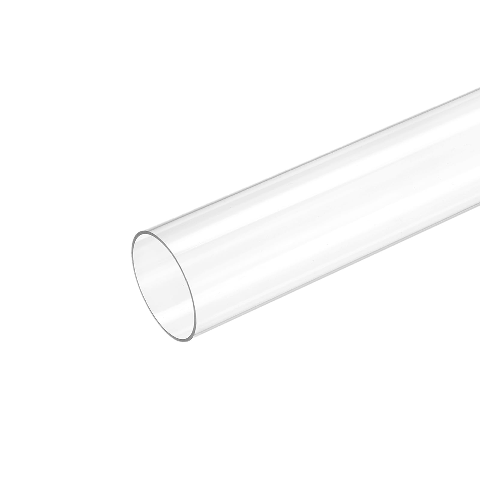 MECCANIXITY Plastic Pipe Rigid Polycarbonate Round 1.5"IDx1.6"ODx14", Clear