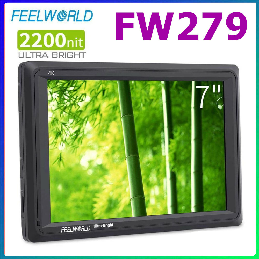 FEELWORLD FW279 7 Inch DSLR Camera Field Monitor 2200nit Ultra Bright 4K HDMI