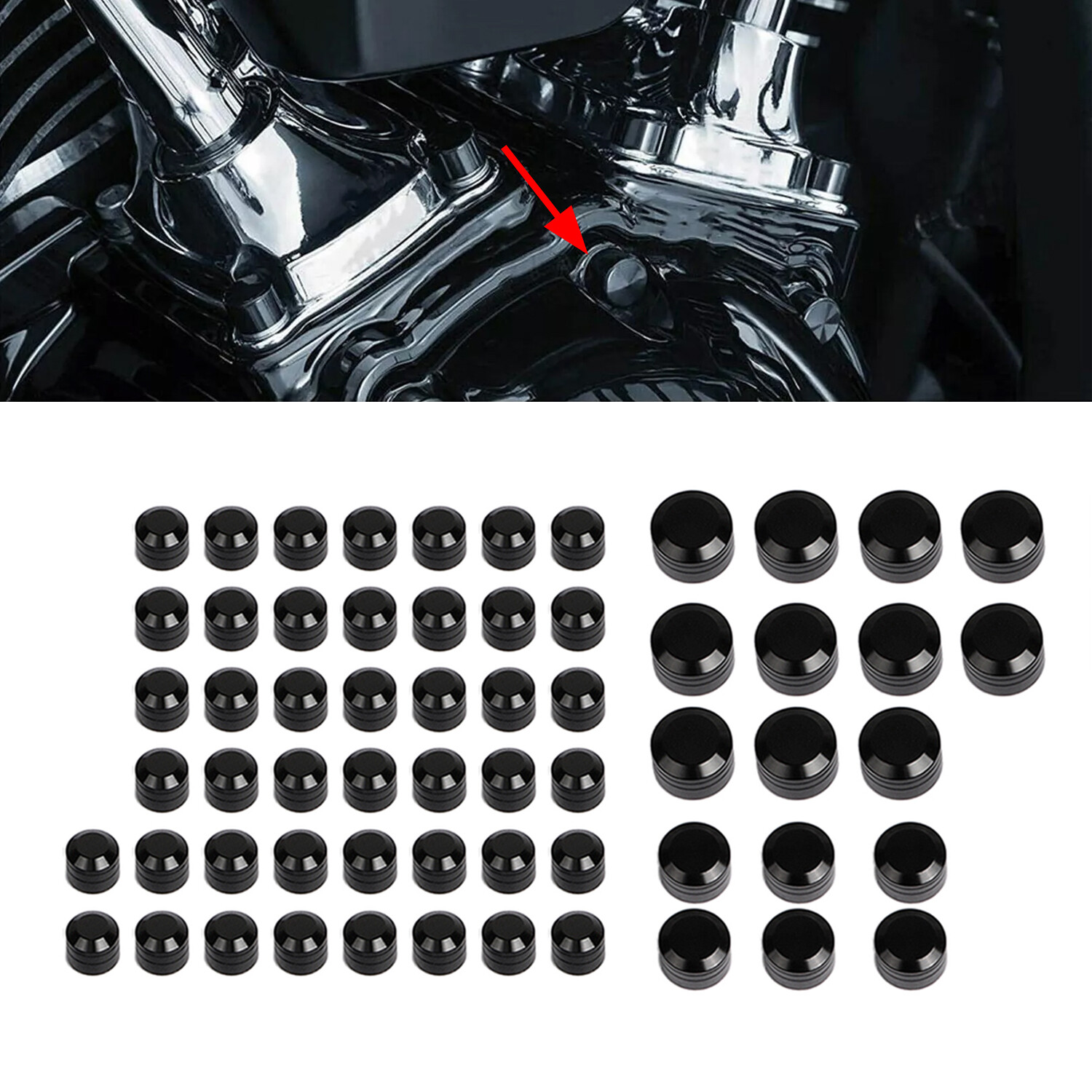 Black CNC Engine Bolt Caps Cover For Harley Electra Road Glide FLTR EFI FLTRI