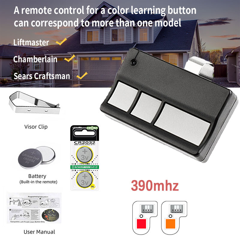 Garage Door Remote 390MHz for Sears Chamberlain 970LM-973LM 950CB 139.53681B