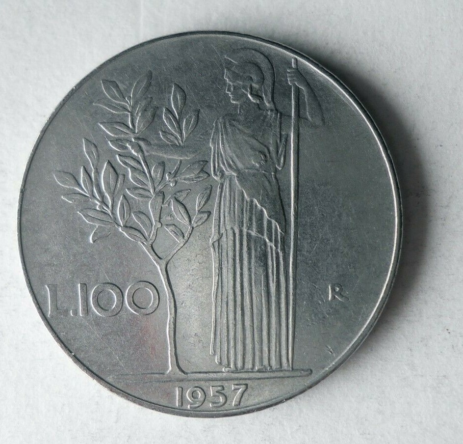 1957 ITALY 100 LIRE - High Quality Coin - FREE SHIP - Bin #408