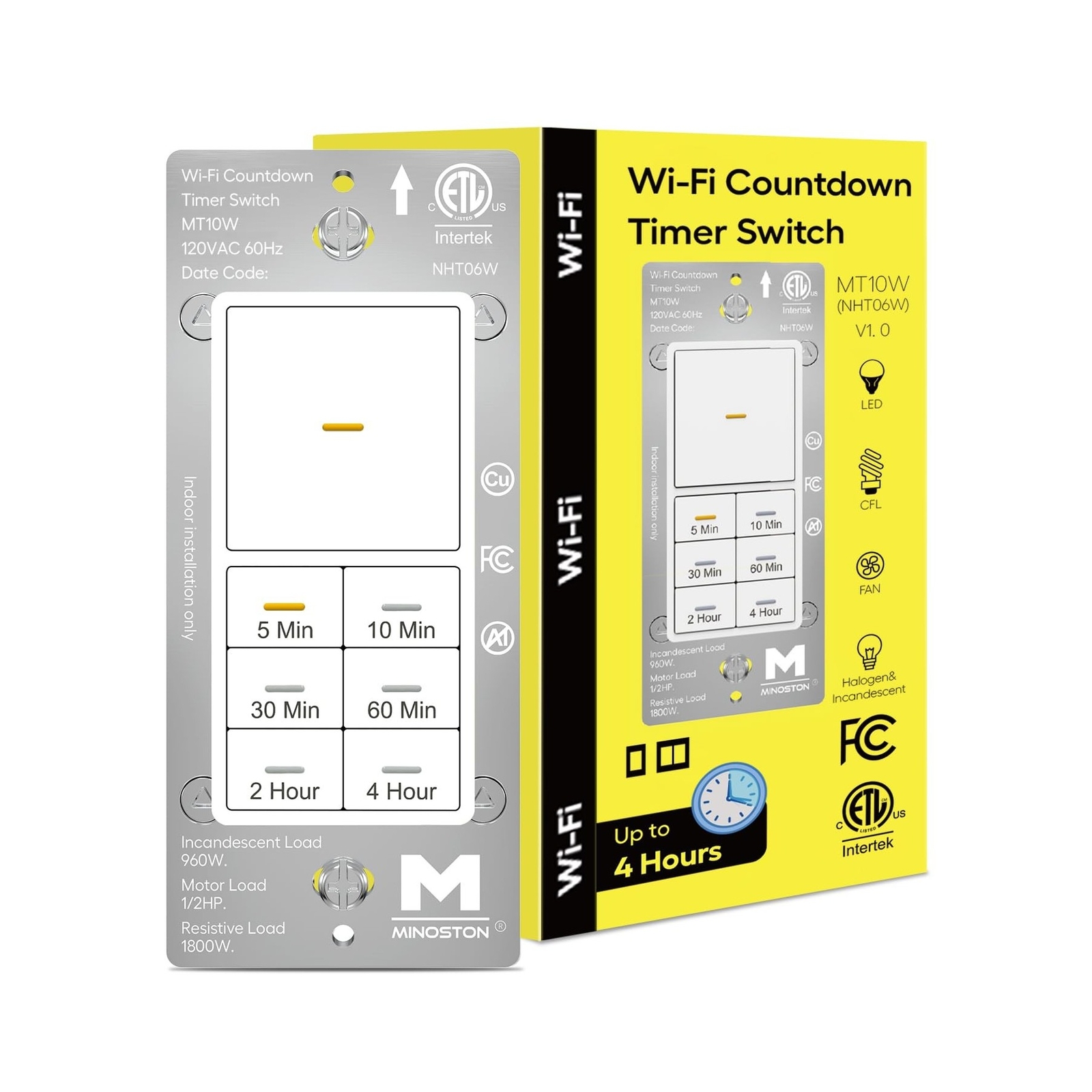 Minoston WiFi Timer Switch - Smart Countdown Timer, 5-15-30 Minutes... Fast Ship