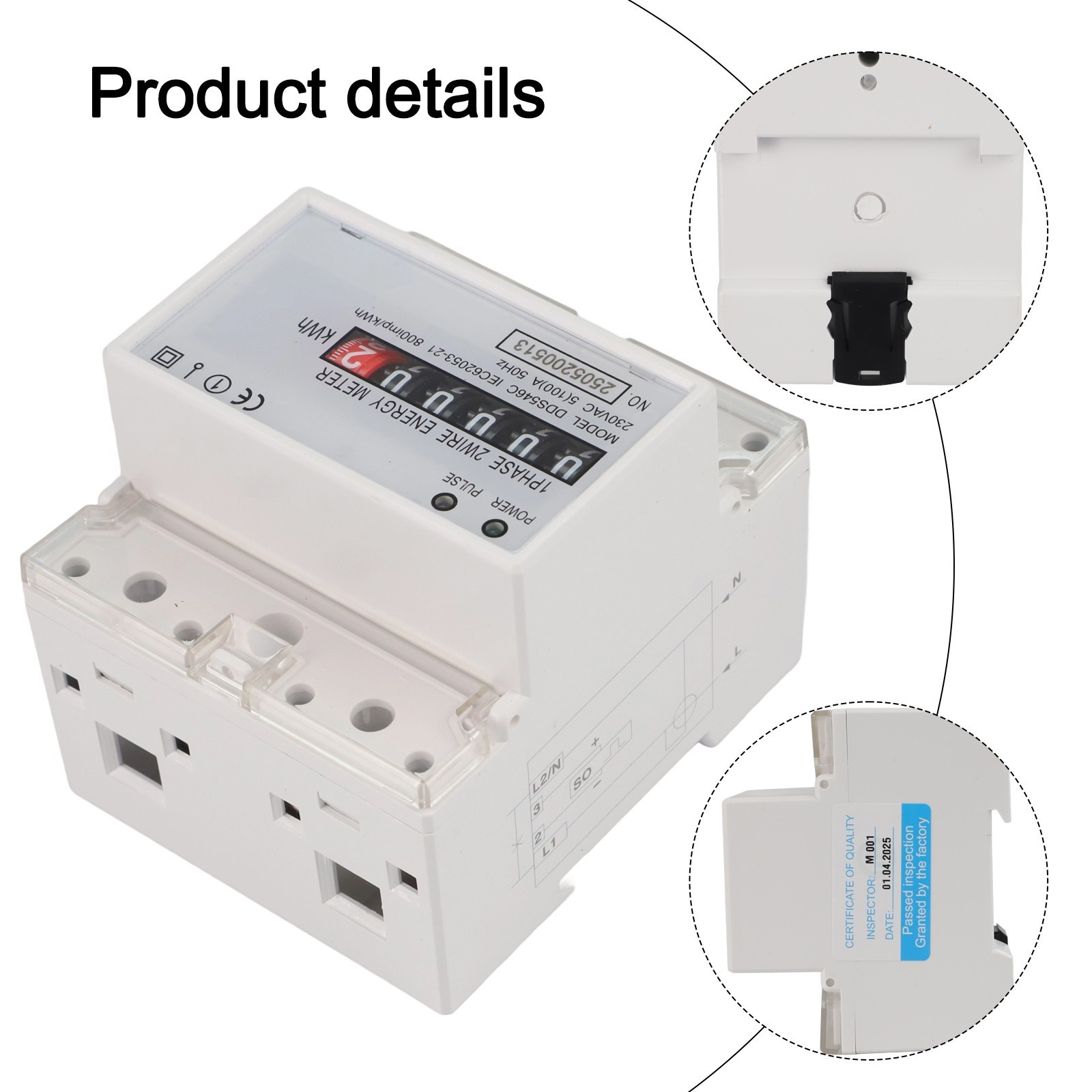 230V Wattmeter Digital Meter 5A 100A for Safe Electrical Systems