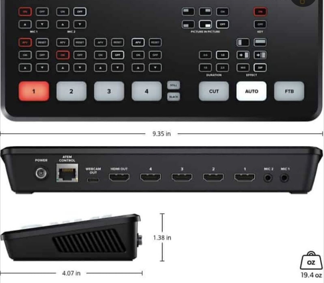 Blackmagic ATEM Mini Pro Iso HDMI Switch Video Interface - Open box (NEW)